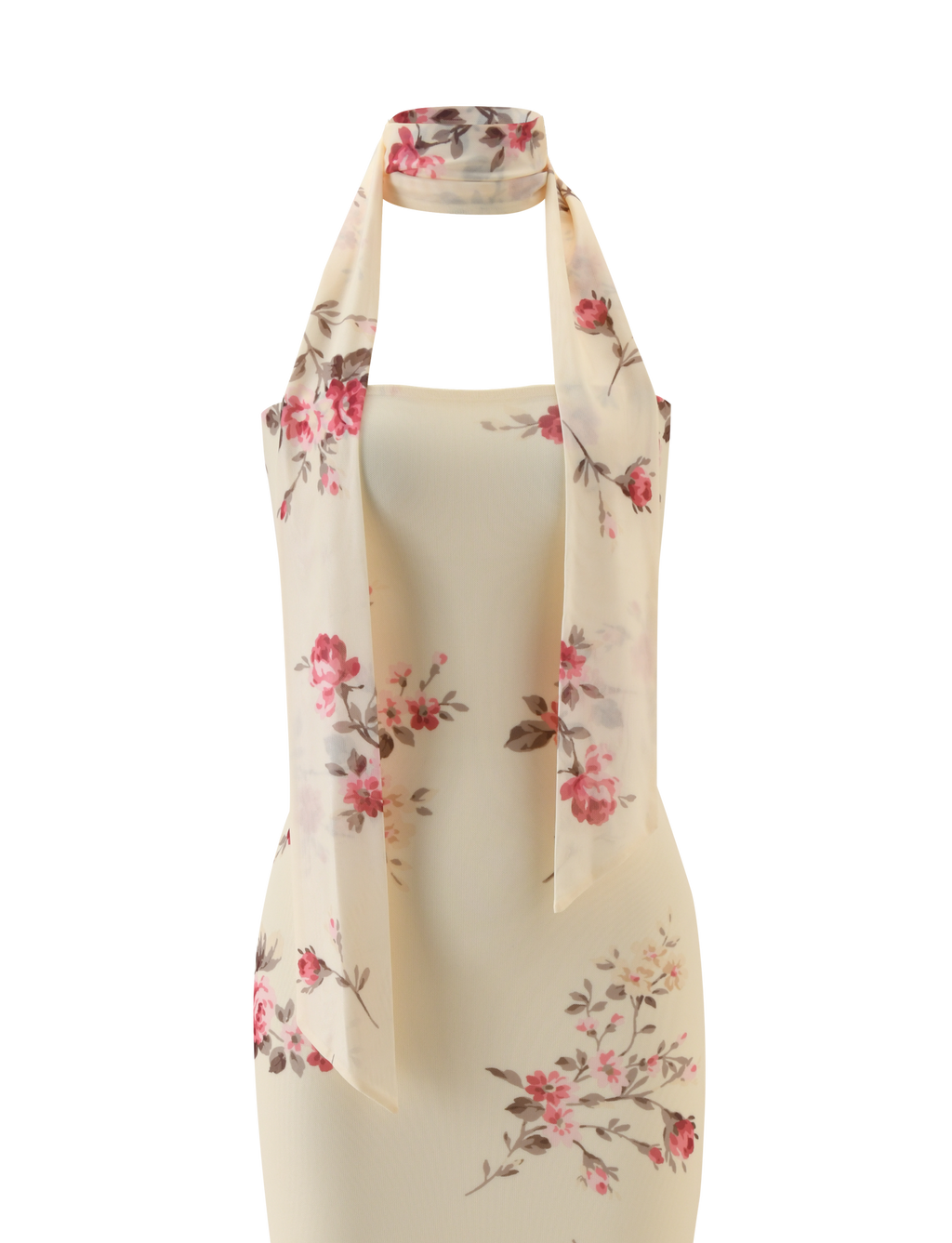 DANIELA SCARF DRESS - YELLOW FLORAL