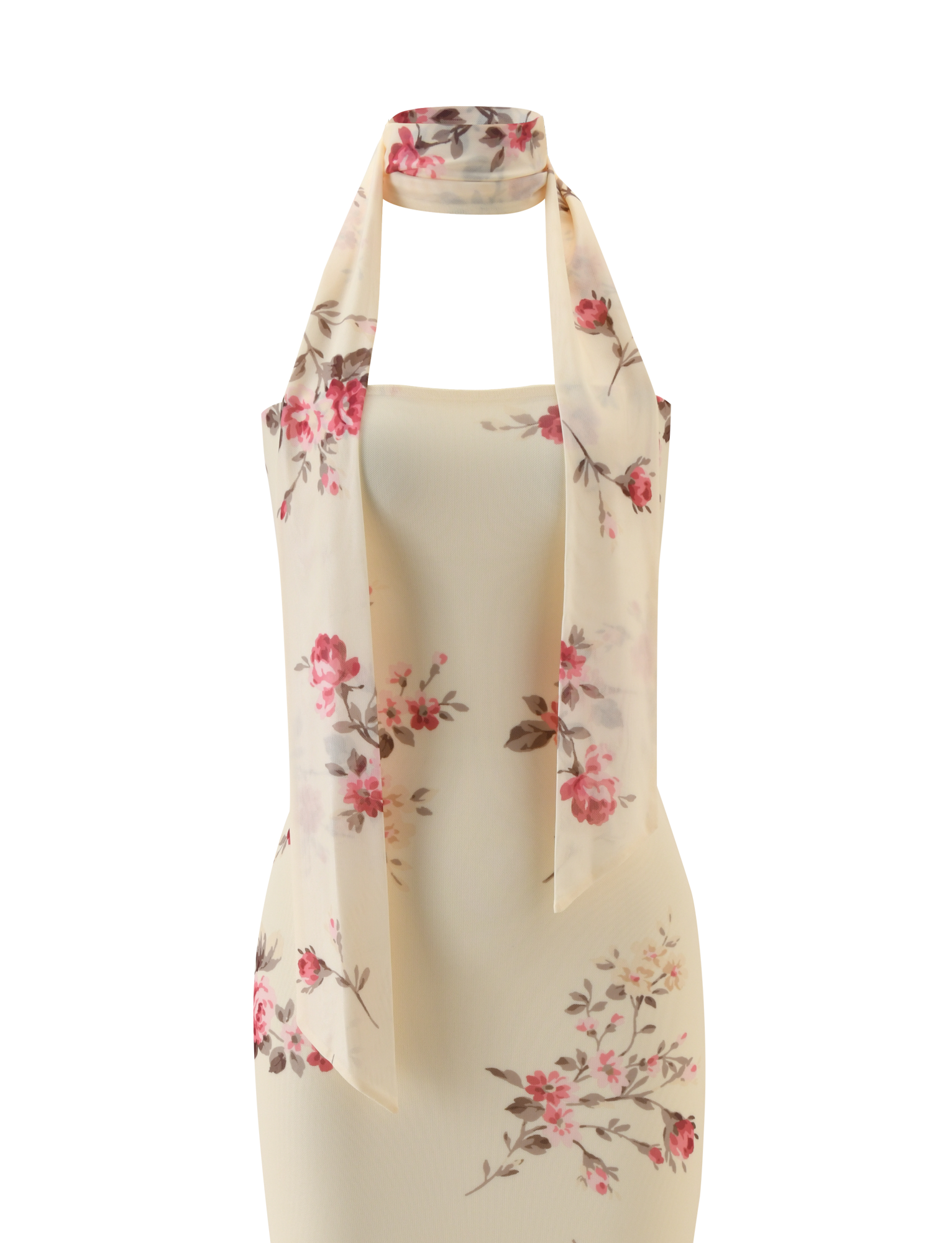 DANIELA SCARF DRESS - YELLOW FLORAL