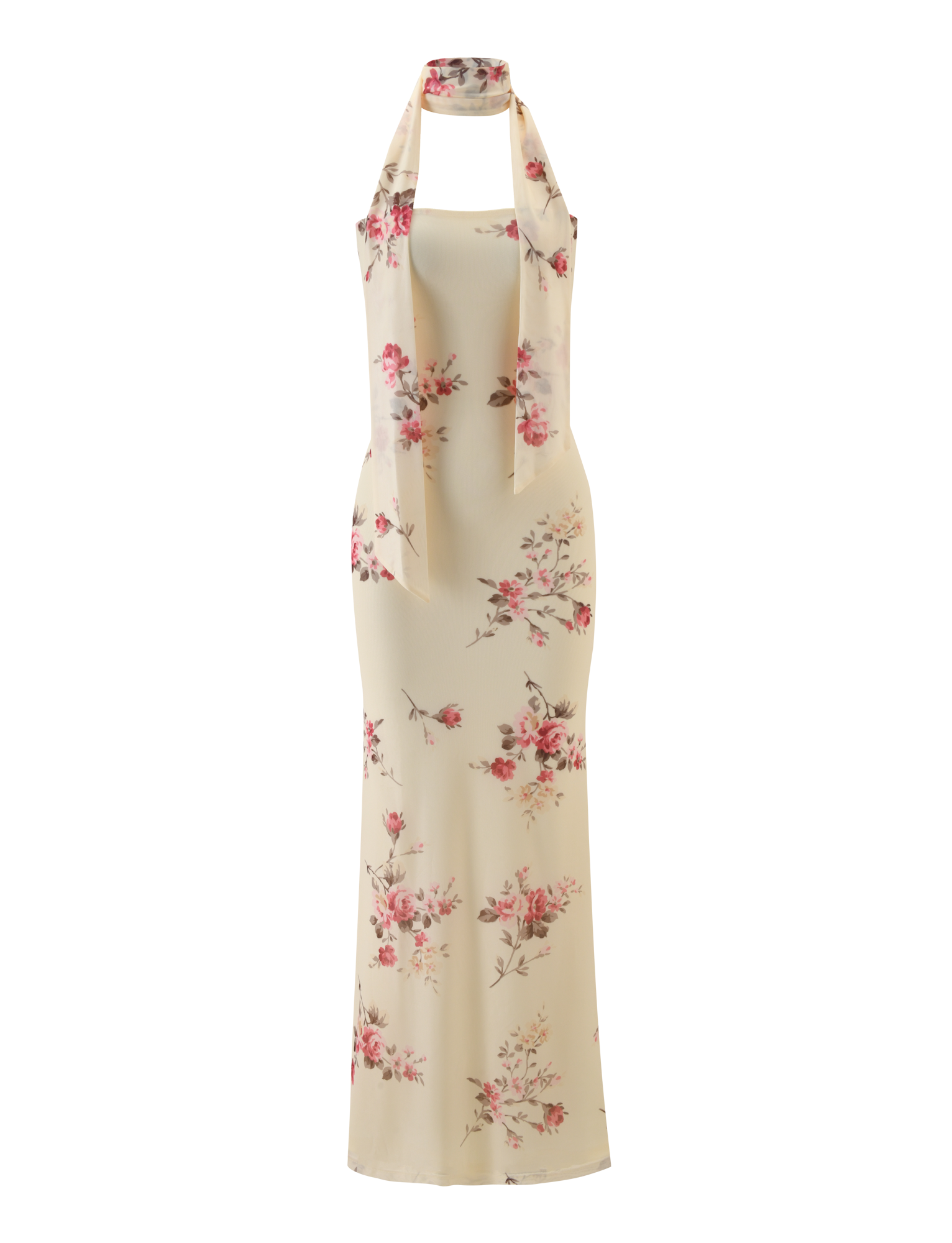 DANIELA SCARF DRESS - YELLOW FLORAL